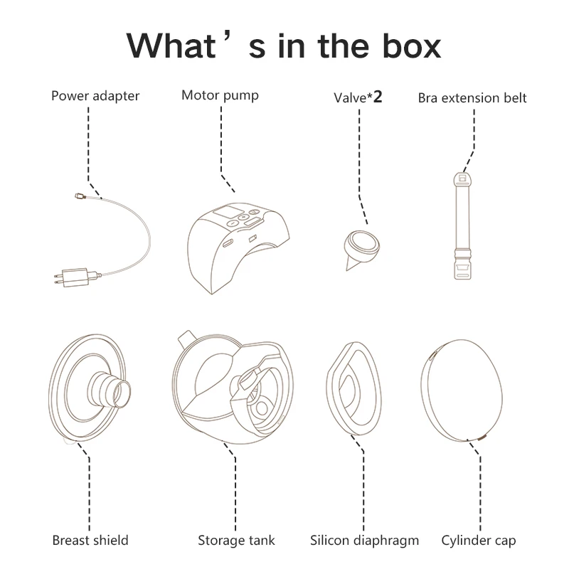 Intelligent Handsfree Wireless Breast Pump Hands Free Double Electric Breast Pump OEM Milk Smart Silicone Wearable Breast Pump