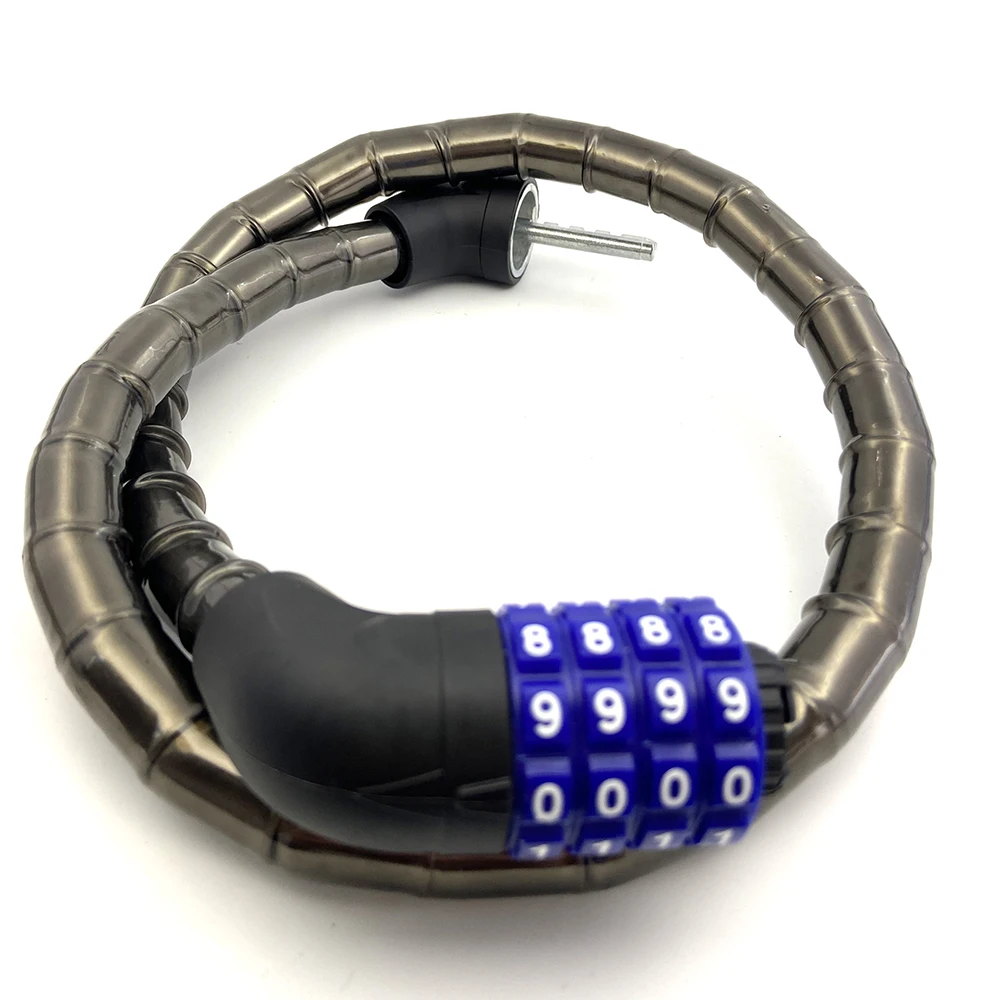 YH1500 Bike Lock,four-digit Combination Lock Wire Lock for Mountain Bike, Universal Bicycle Lock Equipment