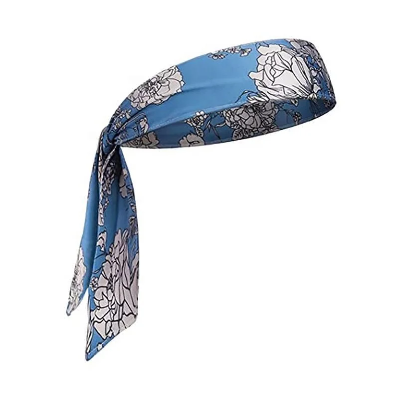 Pure color Sport Head Tie Sweat-absorbing Headscarf Pirate Strap Headband Tennis Yoga Running Hair Tie