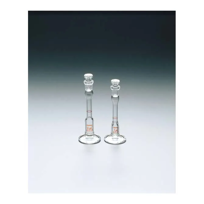 JIS химическая лабораторная стеклянная мерная колба со стеклянной пробкой