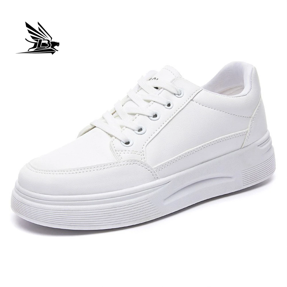 Thick-soled small white shoes women  spring new fashion white student round toe sneakers sports casual shoes