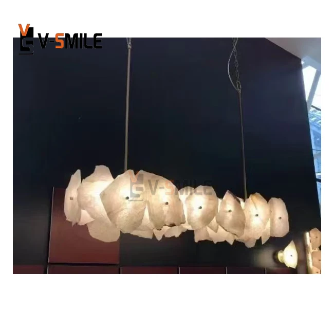 Wholesale Marble Modern Style Fan Wall Lamp For Corridor Living Room Staircase Bedroom Villa Creative onyx Wall Light