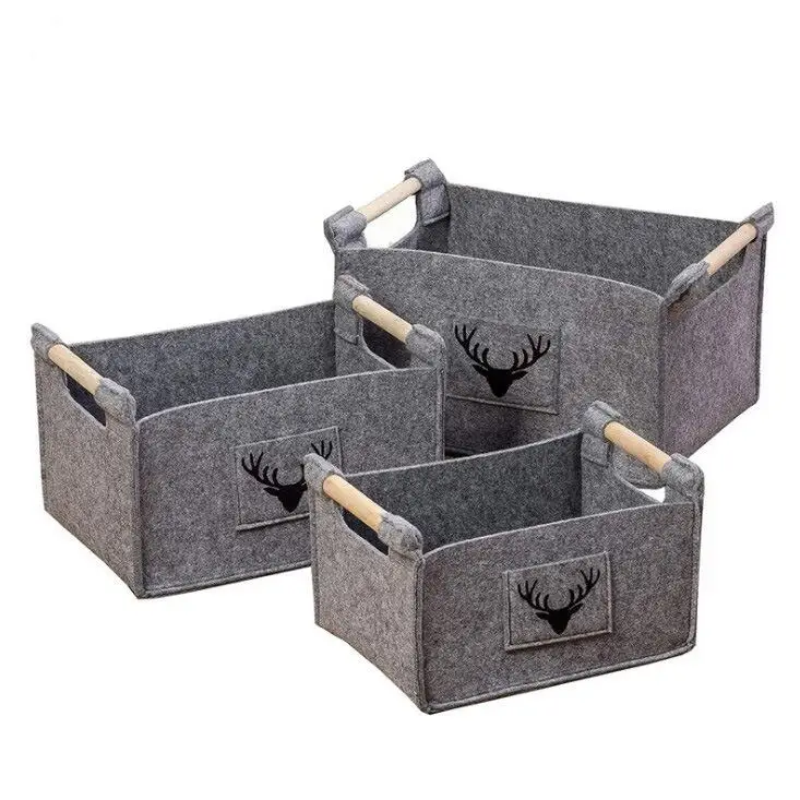 Складная войлочные игрушки для грязного белья корзина хранения войлочный ящик войлочная Организатор