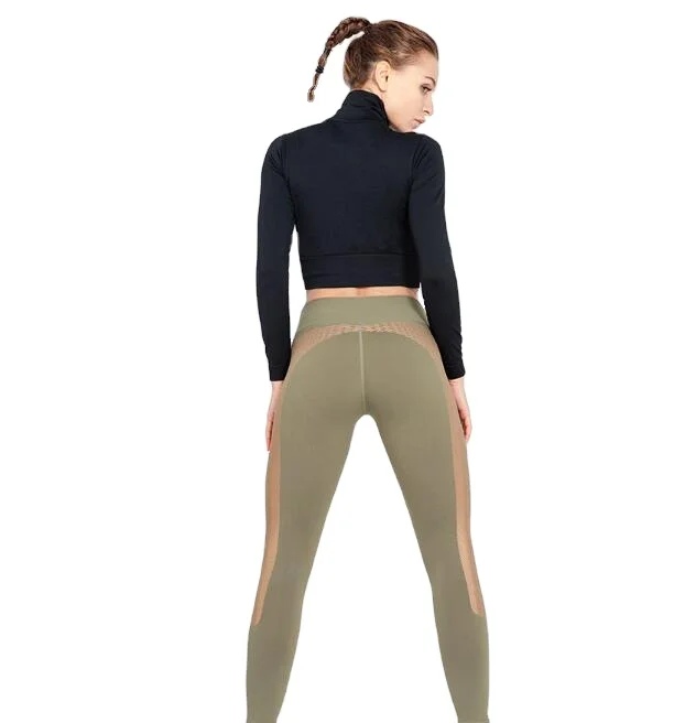 Индивидуальная этикетка Воротник Одежда для йоги куртка одежда для тренировок женские спортивные топы быстросохнущие с длинным рукавом для бега