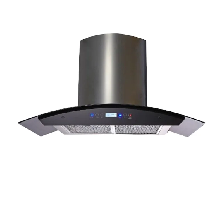 220V CE Certified Stainless Steel Island Design Range Hood Kitchen
