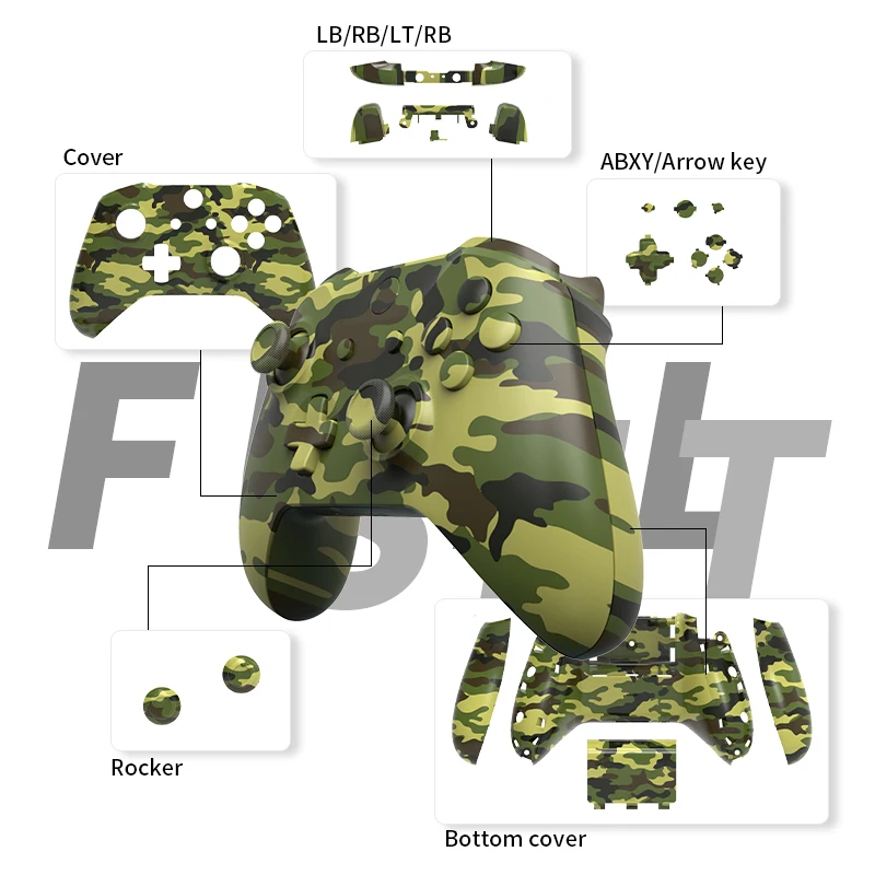  Сменный корпус контроллера Data Frog для Xbox one slim Hydro DIP
