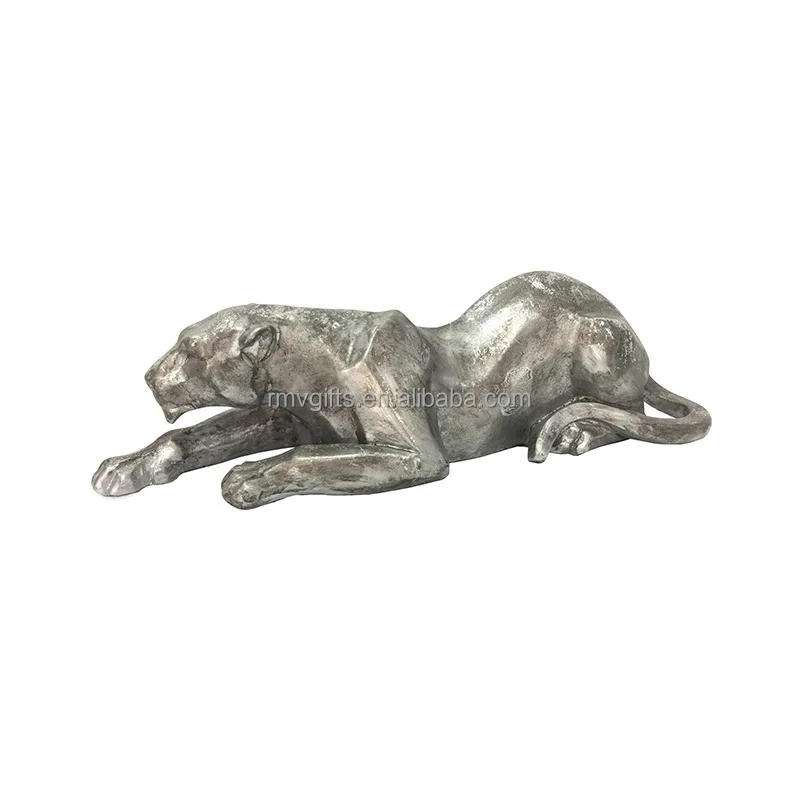 Jungle Animals Crafts Resin Leopard Statue Decorative Panther Sculpture for Home Hotel Interior Decoration
