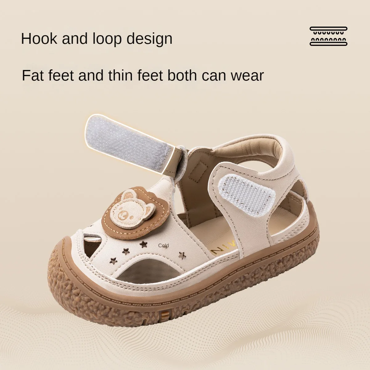 Ebmini summer tip-binding breathable comfortable soft sole baby girls and boys toddler sandals