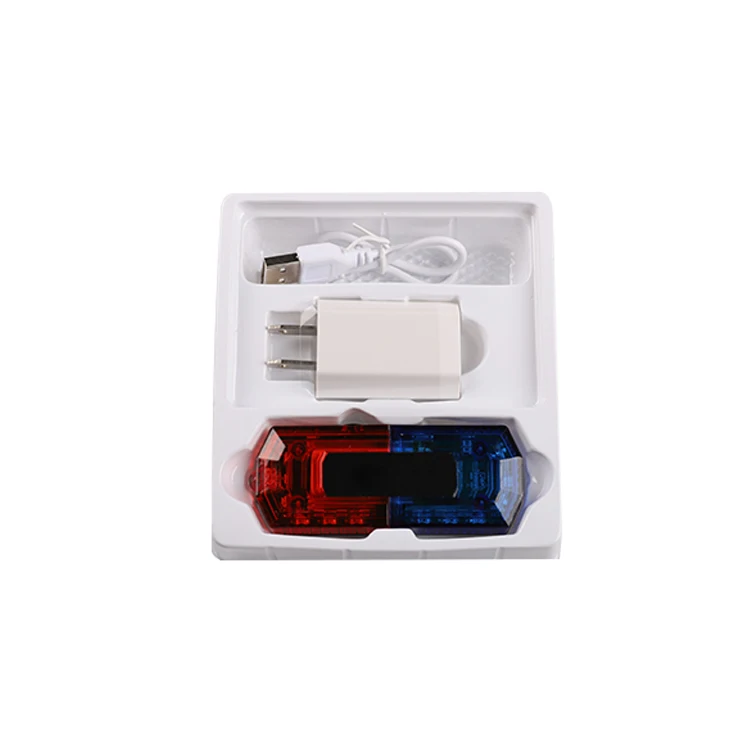 
Fixing Red Blue Mini LED Security Traffic Shoulder Warning Flashing Strobe Light Clip 