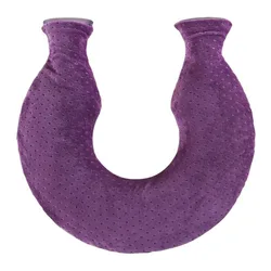 u-shape fleece cover transparent pvc bag pillow neck hot water bottle