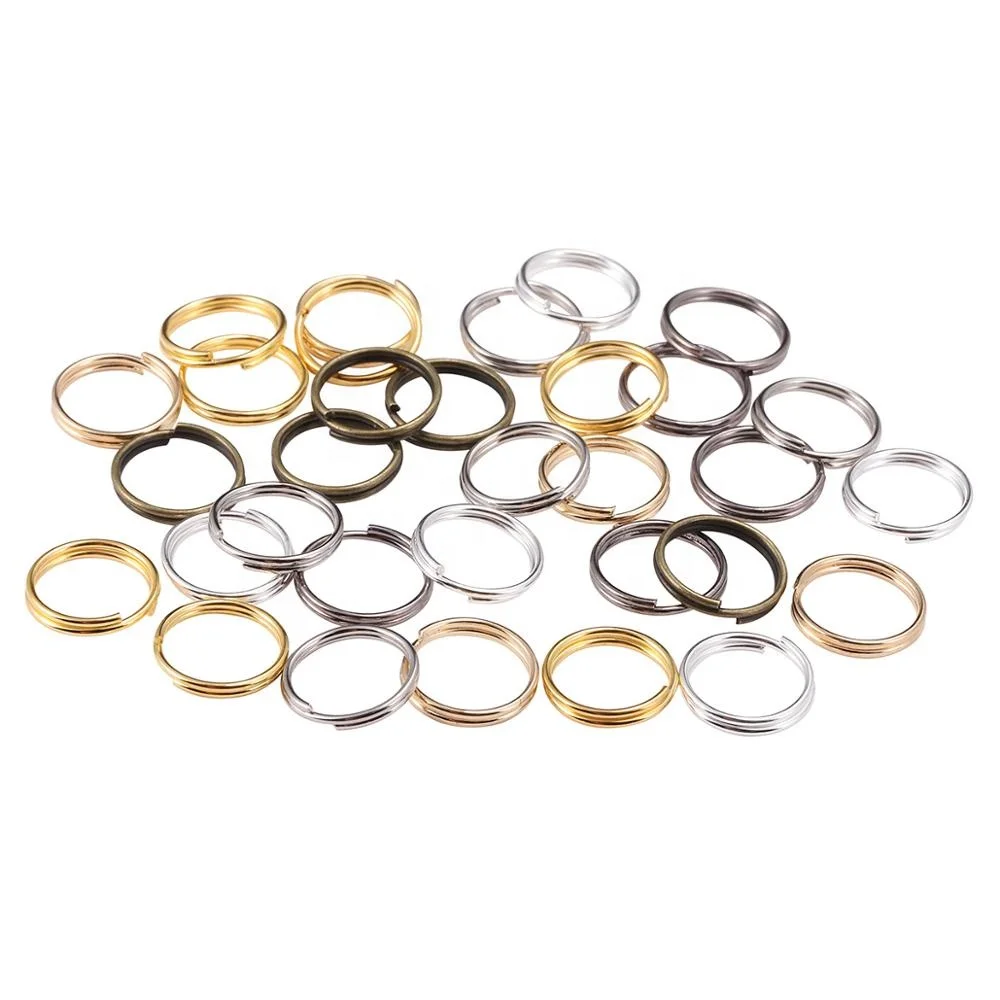 200pcs/lot 4 6 8 10 12 mm Open Jump Rings Double Loops Gold Silver Color Split Rings Connectors For Jewelry Making Supplies DiY