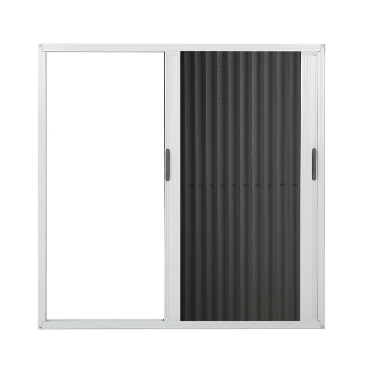 retractable pleated mesh folding screen window and door