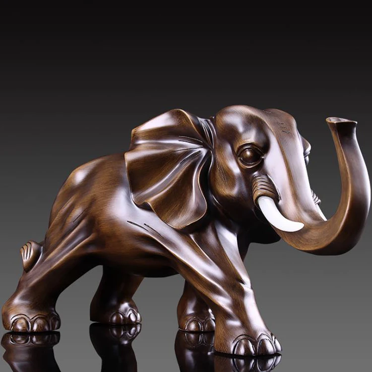 Resin Decorative Statue Indoor African Elephant Sculpture