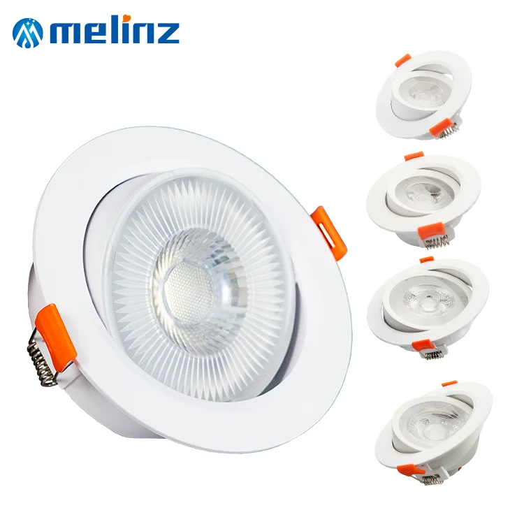 MELINZ New Product Embedded Round Square PC ABS Downlight Recessed Spotlight Kitchen 3Watt 5Watt 7Watt 9Watt Spot Light Led