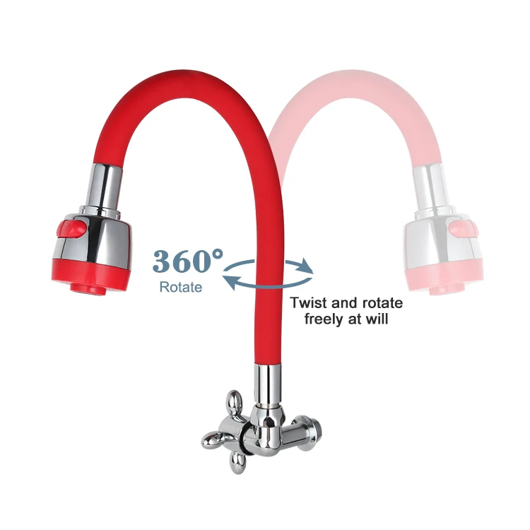 China Factory Design Modern Torneira Single Cold Water Flexible Hose Tap Wall Mounted Kitchen Faucets