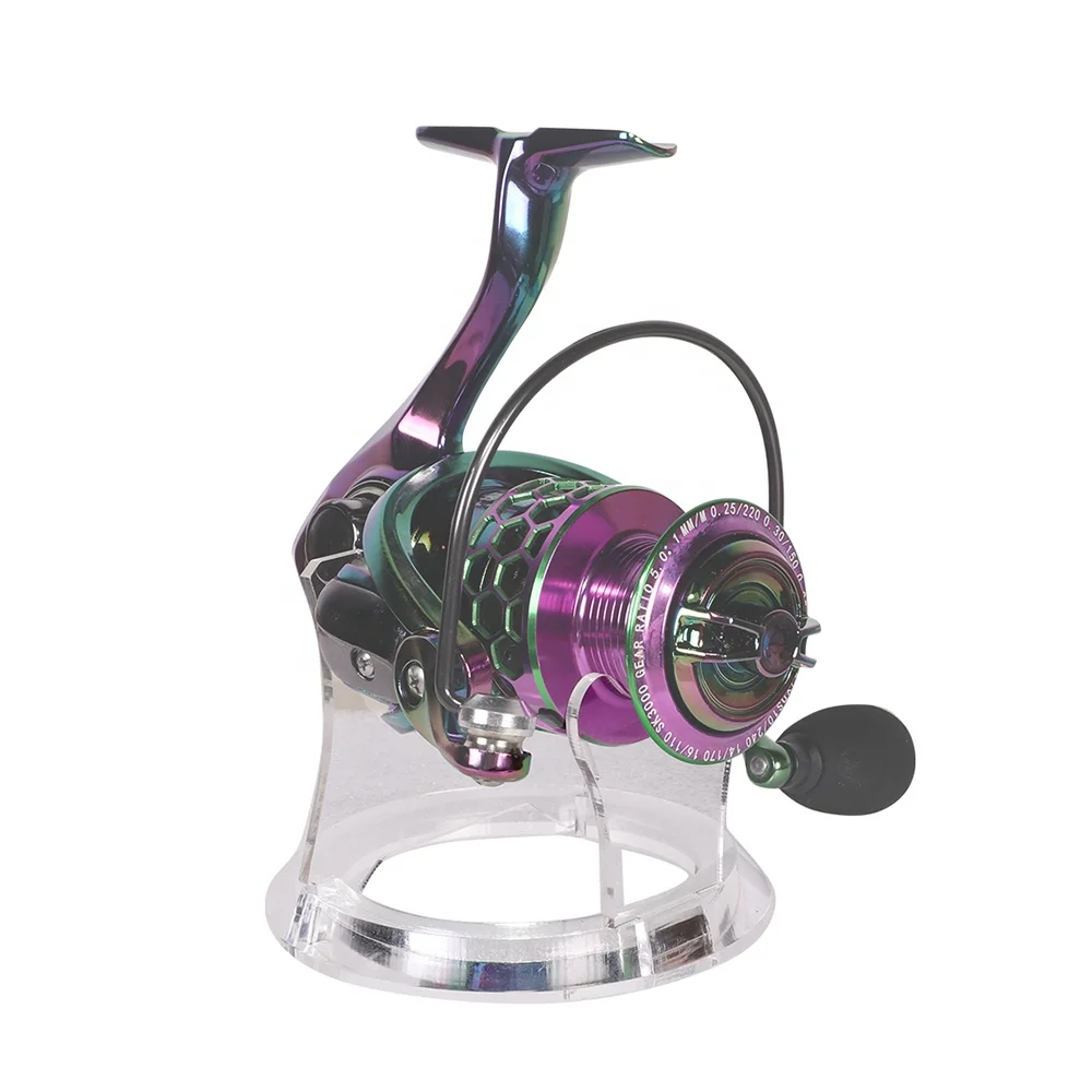 KALIOU Q112-114 Wholesale Transparent Acrylic Fishing Reel Display Rack Stand Holder