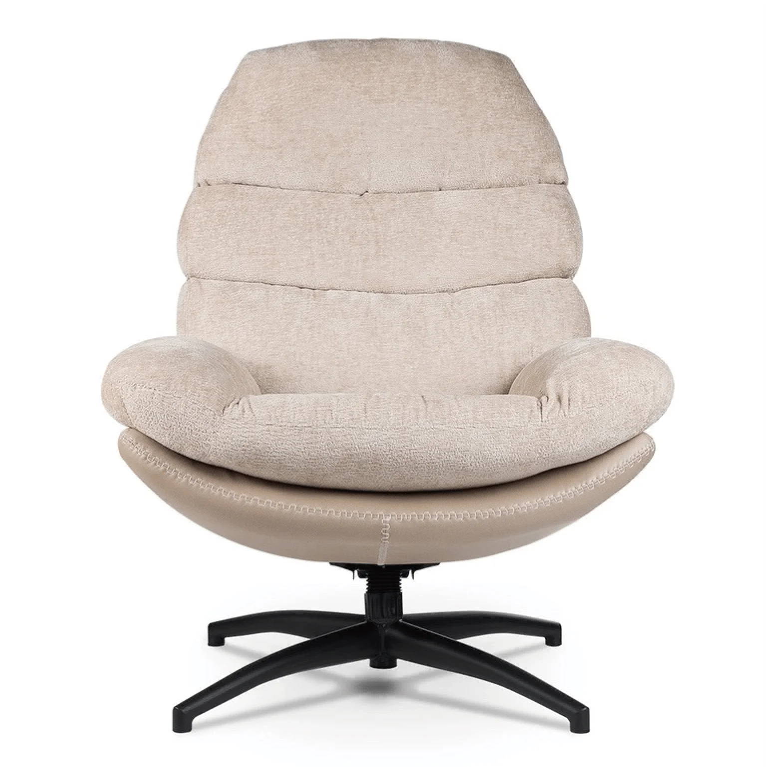 SANS Upholstered Swivel Leisure Accent Chair with Ottoman Adjustable Height Modern Rocking Chair