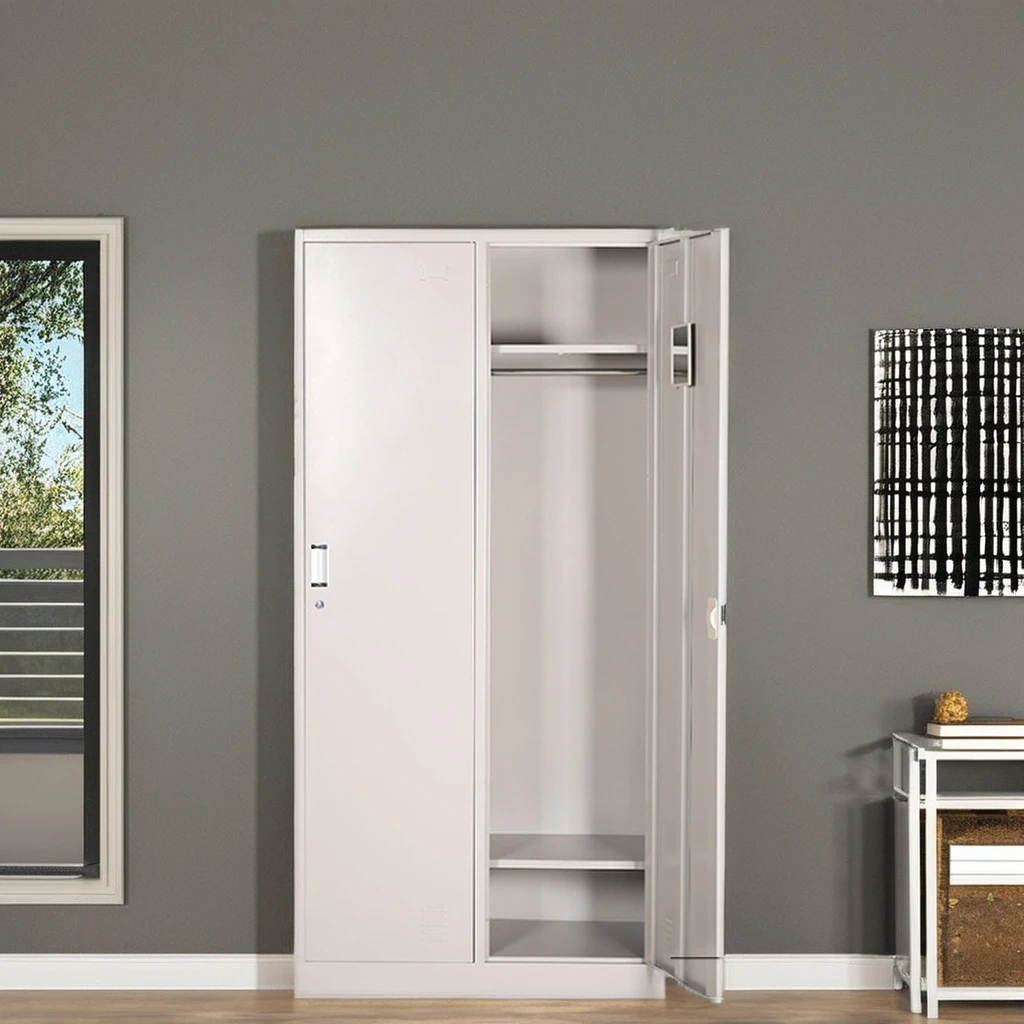 Water-Proof knock down  2 door Steel locker for Bedroom Living Room Bathroom School & Gym use