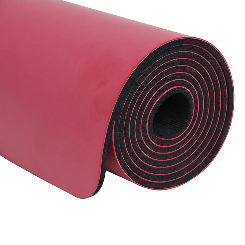 Extra Large 4mm Natural Non Slip Rubber Sport Mat Custom Logo Shape Printing Curved Frosted Arch Oval PU Yoga Mat