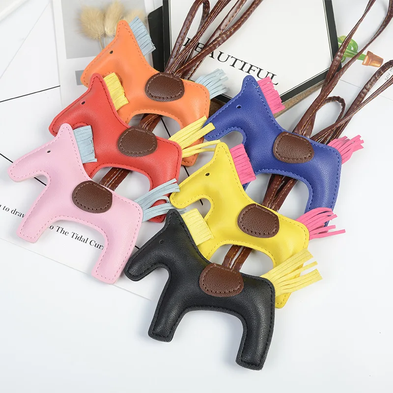 Solid Color Amongus Lighter Pu Imitation Super Pony Lanyard Leather Keychain Custom Accessories Kawaii Keychains Charms