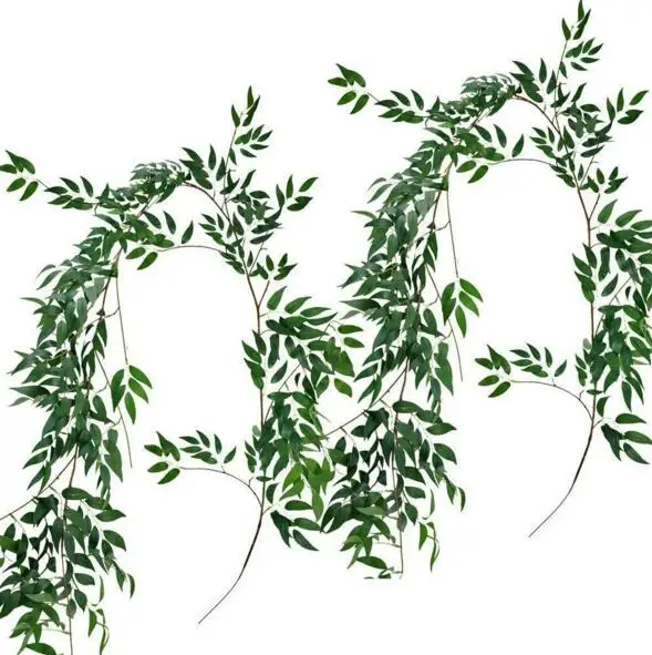 artifical willow leaf vine artificial greenery garland silk hanging plant