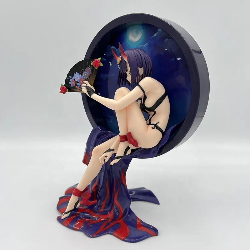23cm Fate/Grand Order Shuten Douji PVC Anime Figure Sexy Assassin Girl in Action with Caster Hentaii Adult Collection Doll Toy