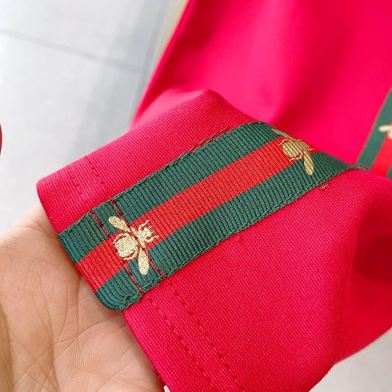 New Arrivals Brands Little Girl Cute Casual Dress Short Sleeve Crew Neck Streetwear Summer Shirt Girls Dress