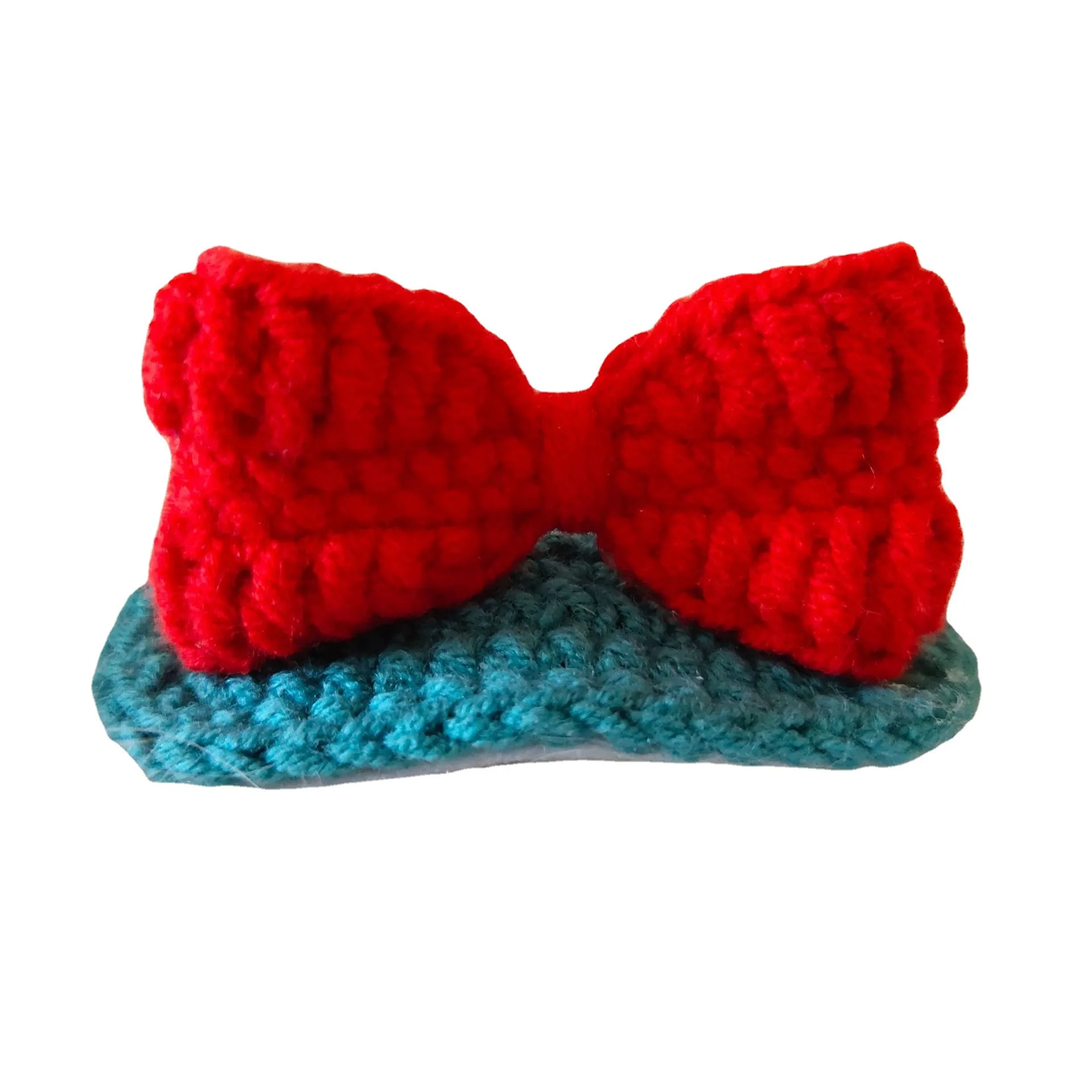 lovey handmade bowknot bobby pins knitting BB hair girls wool Crochet clips for kids