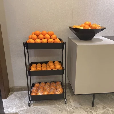 Hot Sale 3 Tier Foldable Kitchen Utility Vegetable Cabinets purpose multifunction rack