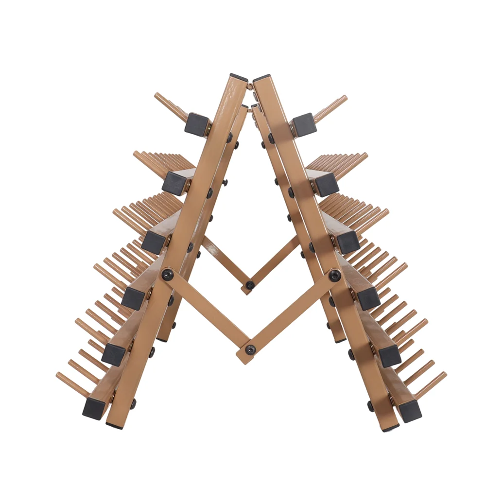 Double-sided Wall Mounted Sewing Tool Pack Thread Collapsible Sewing Thread Holder with Hanging Tools, Metal Brown