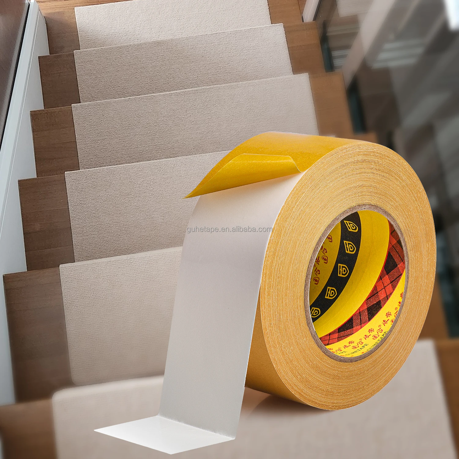 Rug Reusable Washable Grippers  Double Sided Non-Slip Rug Pads for Hardwood Floors Rug Stoppers Prevent Sliding White Tape