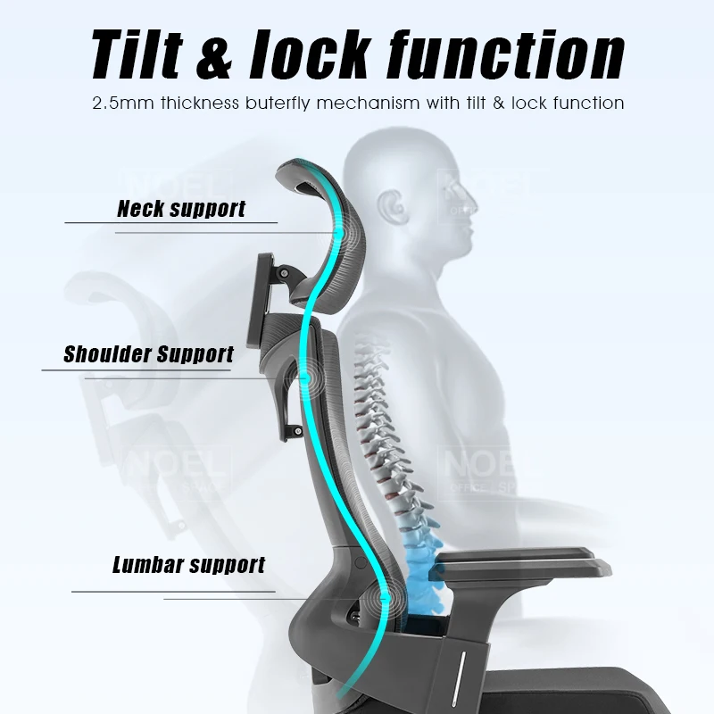 NOEL Factory cadeira de escritorio High Back Ergonomic Office Furniture Chairs sillas de oficina Mesh Executive Chair