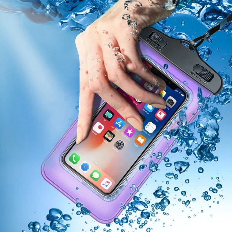 Wholesale Full View Waterproof Case Rainforest transparent dry bag Seaside Swimming Pouch Mobile Phone Covers for smartphone
