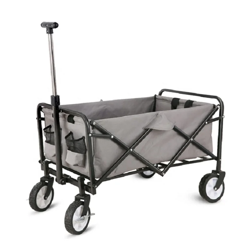 New 4 Wheels Picnic Beach Camping Foldable Wagon Cart Outdoor