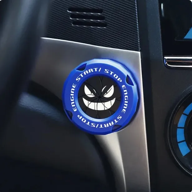 Push To Start Button Cover Rotary Engine Start Stop Button Cover Anti-Scratch Decoration Cover Universal Motors Ignition Switch