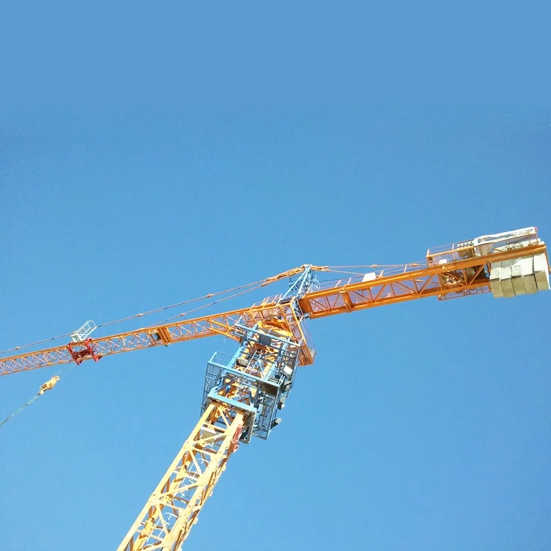 China Brand 80m Jib Length 8ton Self Erecting Topkit Tower Crane QTZ80 in Congo