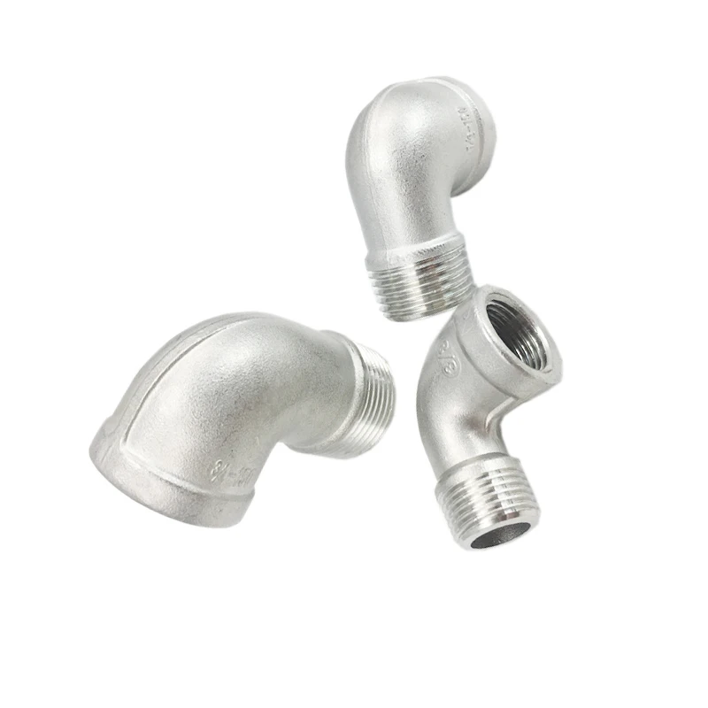 stainless steel pipe fittings ss304 ss316 male/ female 90 degree street elbow for home decoration