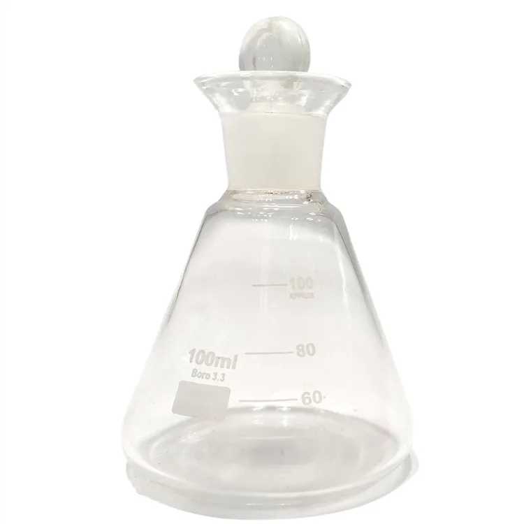 Лабораторная стеклянная колба коническая закипающая колба 250 мл с крышкой стеклянная заземляющая колба