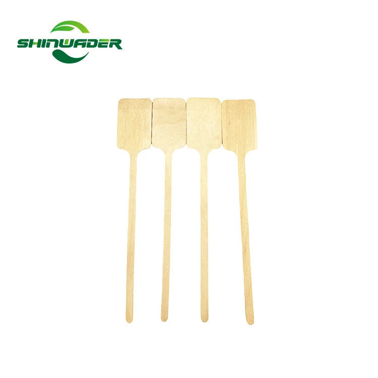 LOW MOQ LOGO Custom Bartender Stir Disposable Wooden Stick Paint Mixing Stick coffee stirrer wooden Blender stirrers