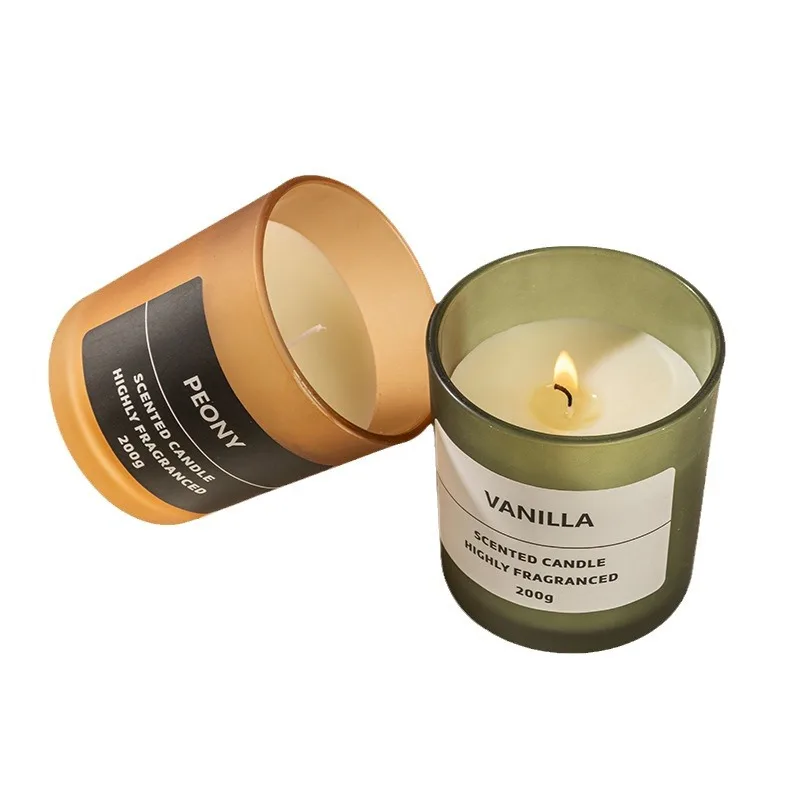 Qingdao Florescence Custom Home Scented Candle Fresh Light Elegant Green Soy Wax with Floral Pattern for Weddings Christmas