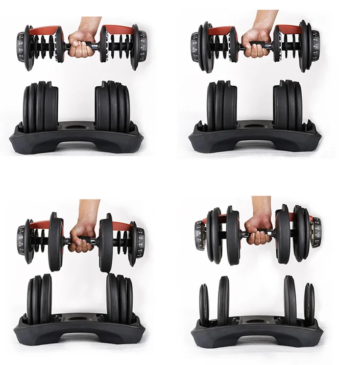 15 Years High Quality Hot Selling Adjustable Dumbbell Set 24KG/52.5LBS Gym Home Equipment Dumbbell Weights