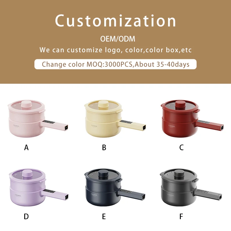 Top Quality Electric Cooker Frying Pan Electric Skillet Intelligent Cooking Pot Preset Timing Cookware Set Stainless Steel Round