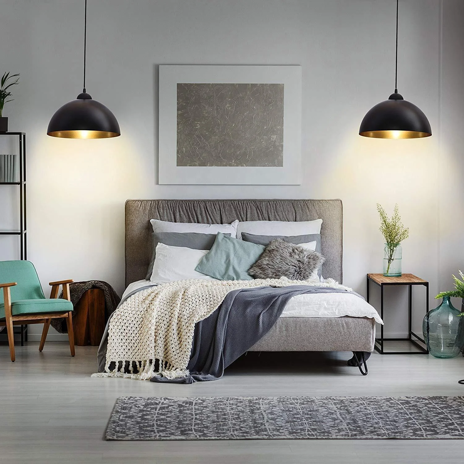 Indoor simply iron pendant Lighting Modern Copper hanging light Dinner Room drop light Lamp Gold brass Chandelier