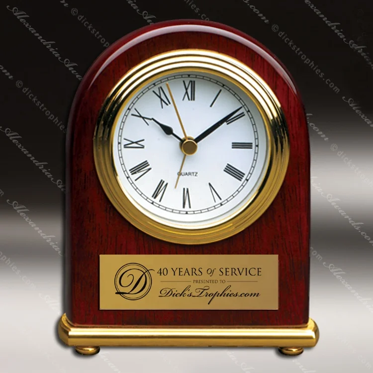 Piano Finished Rosewood Glossy Desk Clock Hotel Alarm Clock