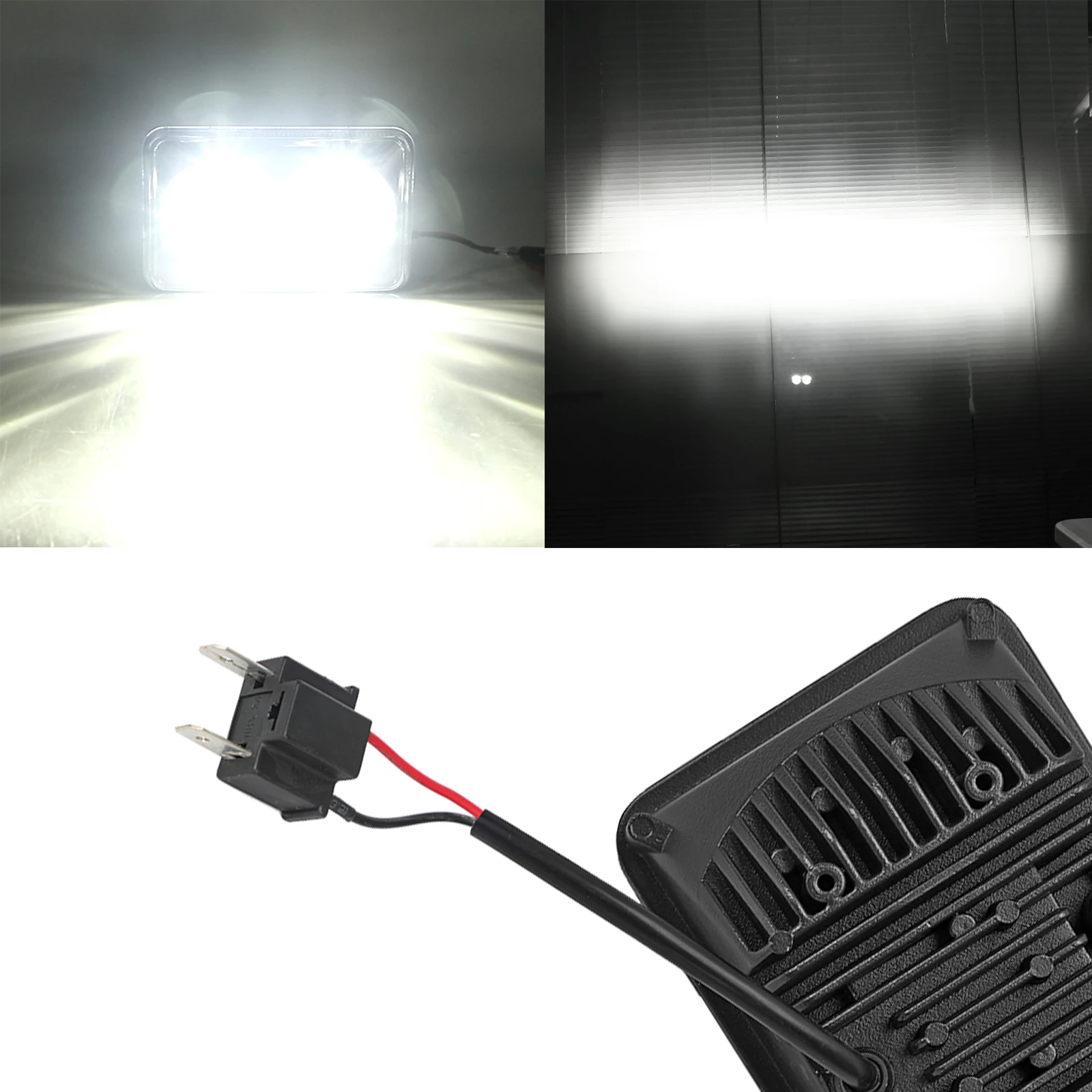 Горячая Распродажа Faros светодиодные фары для автомобилей 4x6 дюймов прямоугольный проектор внедорожника автомобиля 5 лампа грузовика
