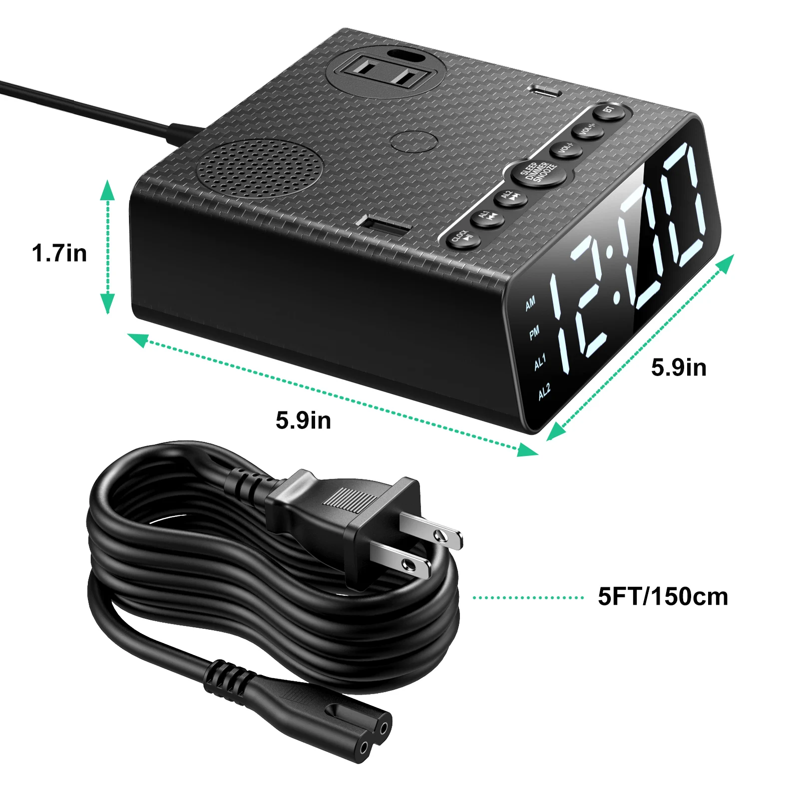 DS09 с синим зубом, USB-динамик и розетка, удлинитель для отеля, розетка для будильника