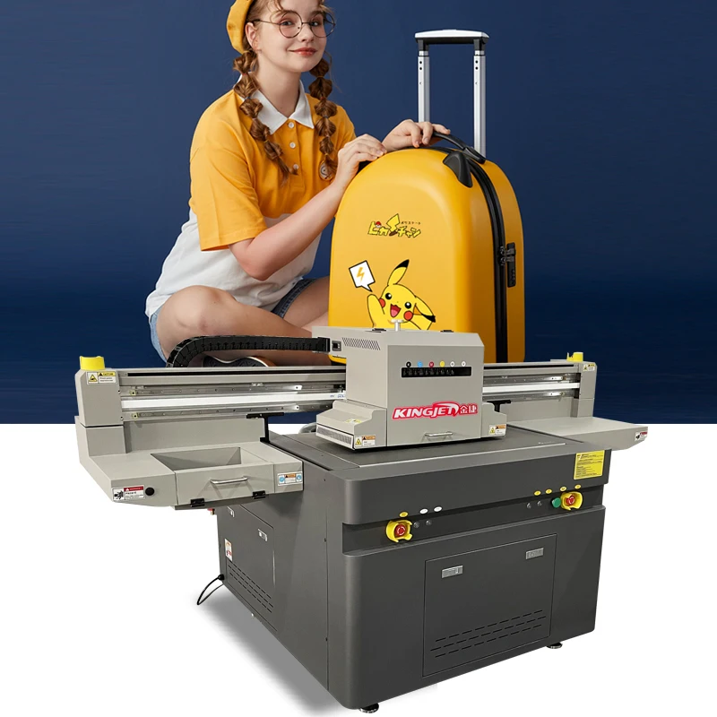 KingJet 45cm height printing ricoh g5i uv flatbed printer 9060