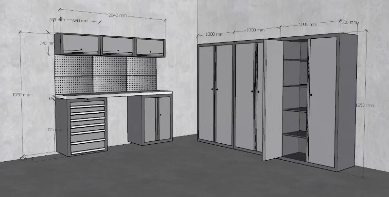 Hardware Hanging Tool Cabinet Heavy-duty Customizable Metal Thickening Tool Workshop Storage Cabinet Drawer