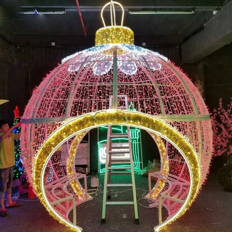 large christmas decoration Lighting Ball IP65 Rated LED Giant Walk through ornament Baubles Decorative Lighting for Landscape