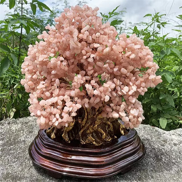 Feng shui spiritual Semi-Precious Crystal HEAL fortune Crafts natur mixed amethyst money tree crystal stones for Decor